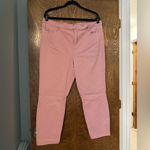 Buffalo David Bitton Denim - Buffalo David Bitton Pink High Waisted Ankle Skinny Jeans